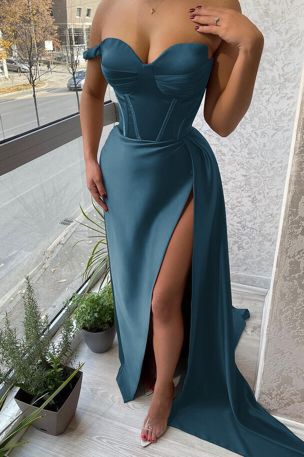 Charming Sweetheart Mermaid One-Shoulder Prom Dress with Slit | Ballbella