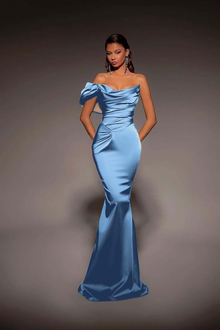 Beautiful One-Shoulder A-Line Mermaid Prom Dress Off-the-Shoulder | Ballbella