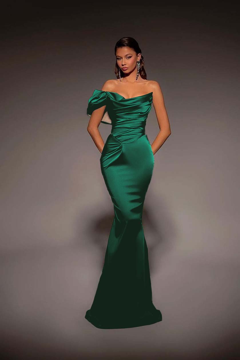 Beautiful One-Shoulder A-Line Mermaid Prom Dress Off-the-Shoulder | Ballbella