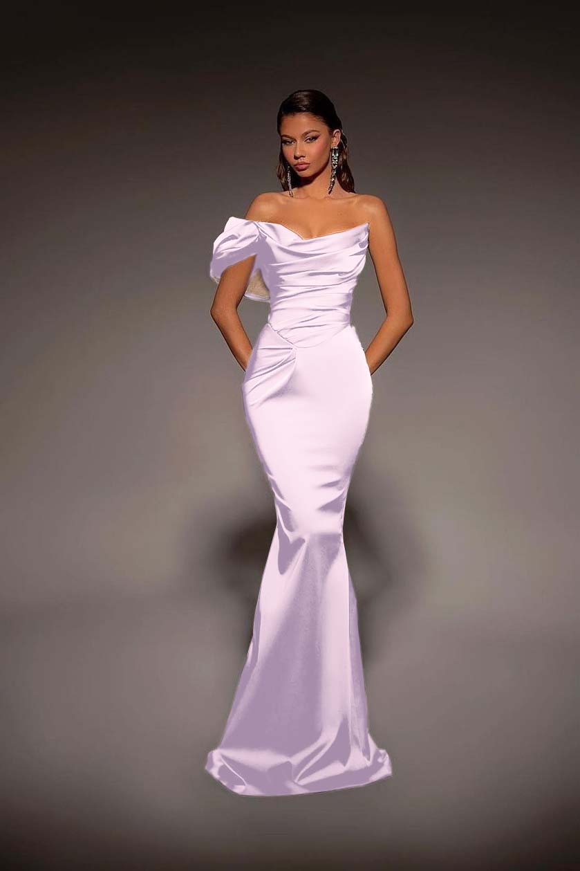 Beautiful One-Shoulder A-Line Mermaid Prom Dress Off-the-Shoulder | Ballbella