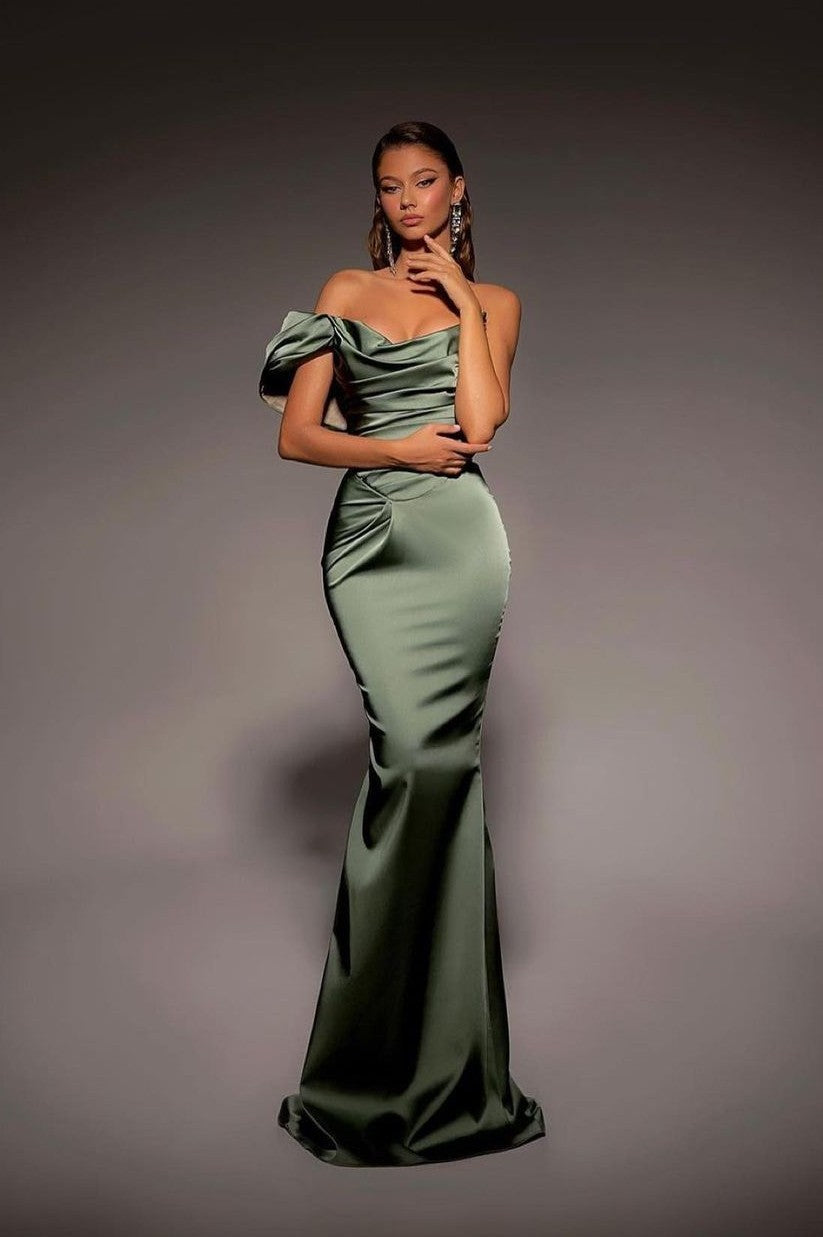 Beautiful One-Shoulder A-Line Mermaid Prom Dress Off-the-Shoulder | Ballbella