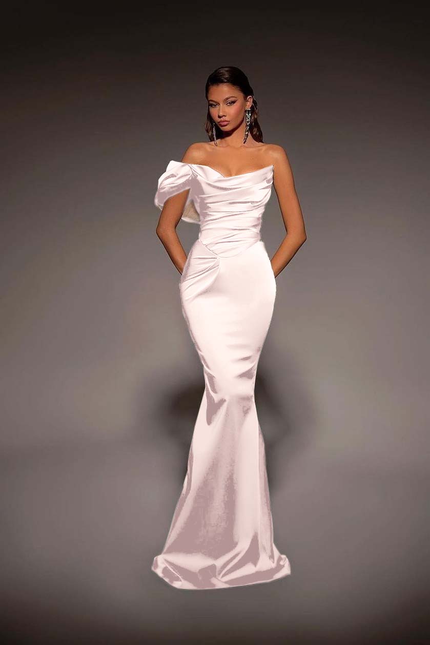 Beautiful One-Shoulder A-Line Mermaid Prom Dress Off-the-Shoulder | Ballbella