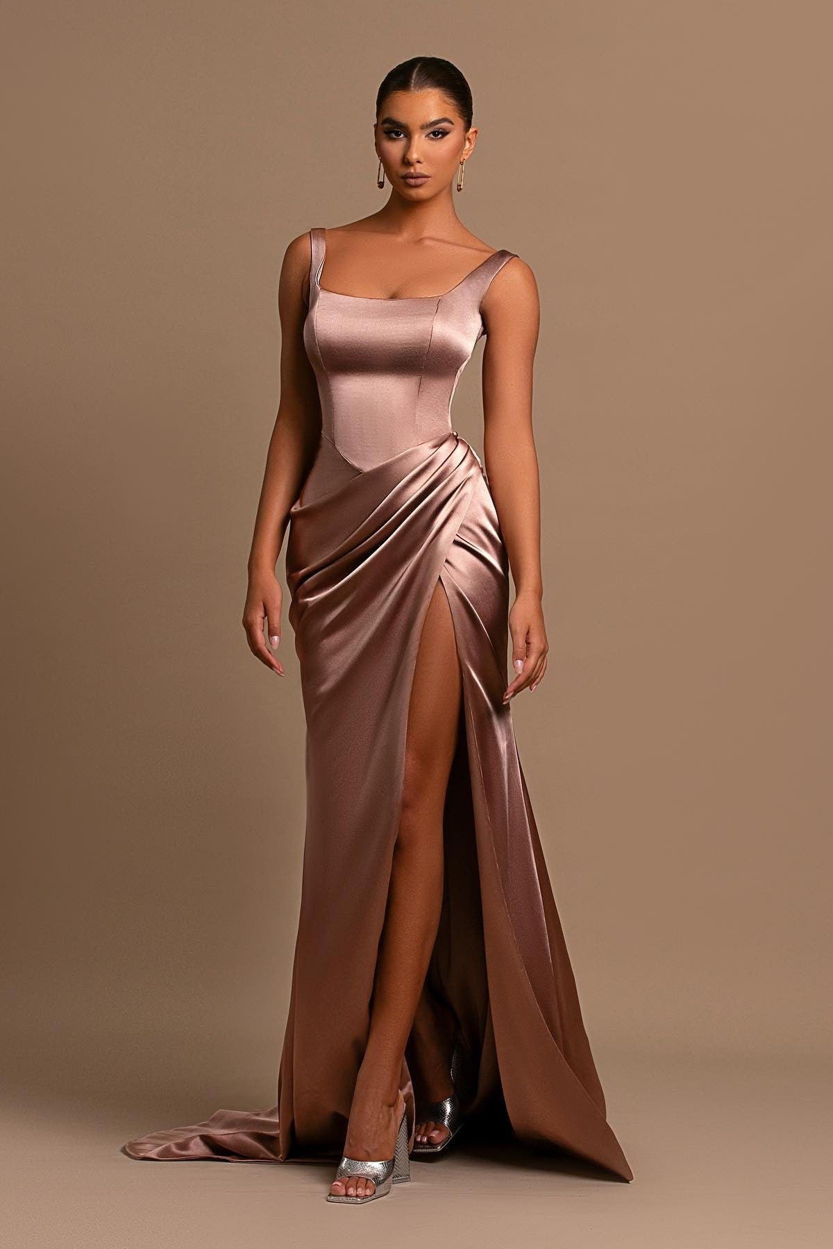 Elegant Mermaid Straps Prom Dress with Slit | Ballbella