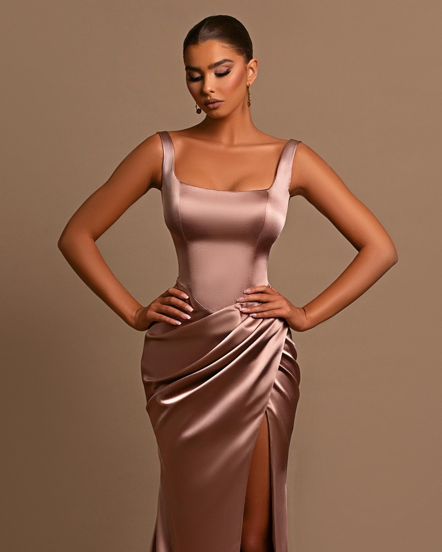 Elegant Mermaid Straps Prom Dress with Slit | Ballbella