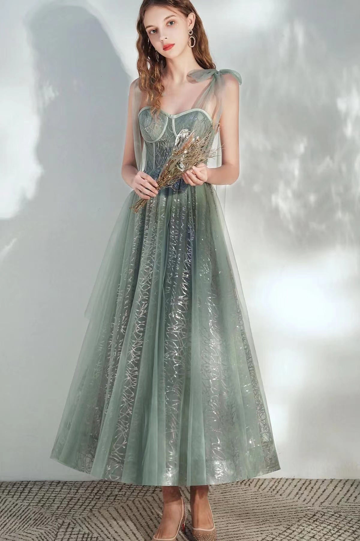 Amazing Sweetheart Straps A-Line Prom Dress with Sequins and Tulle | Ballbella