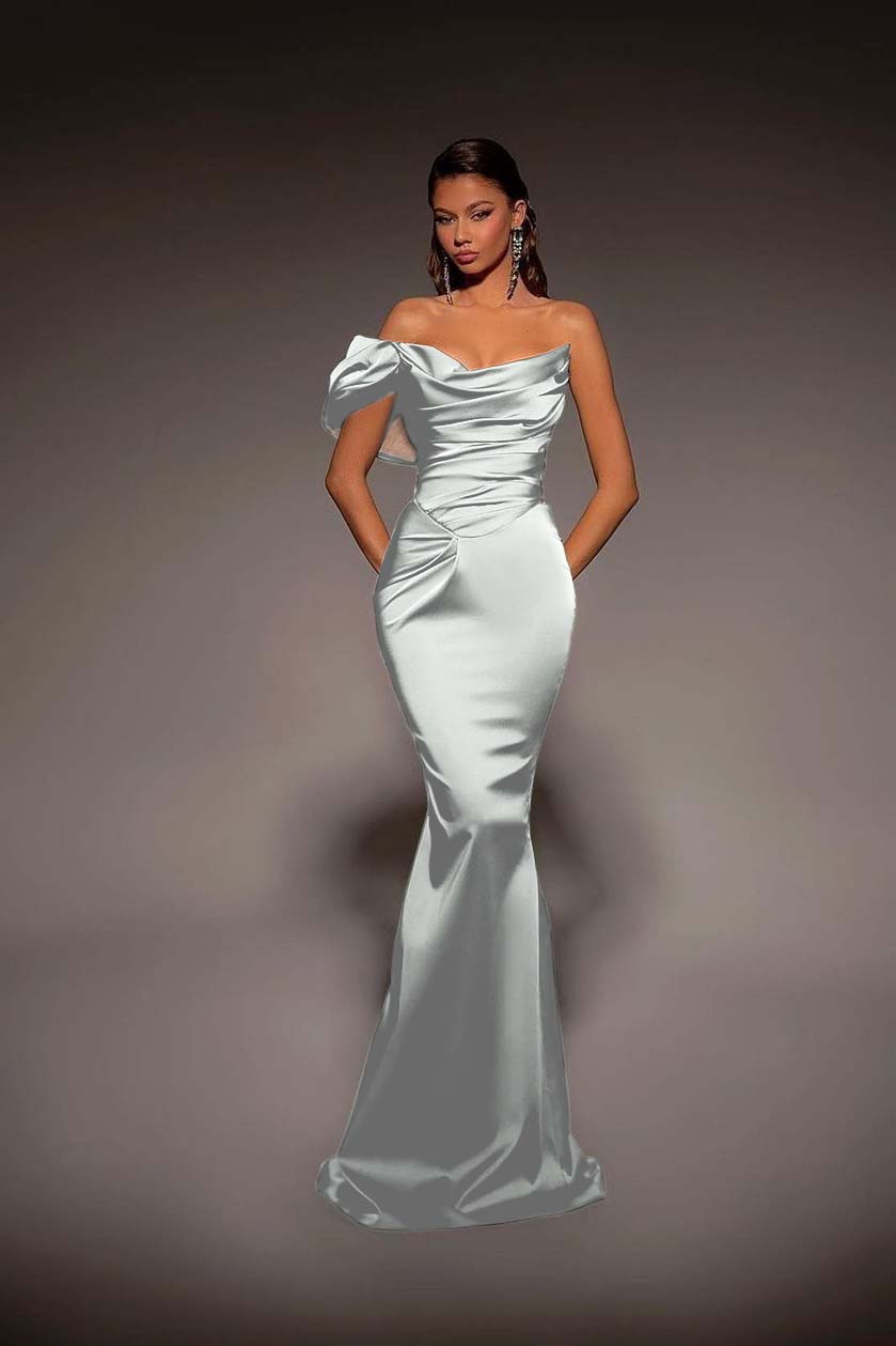 Beautiful One-Shoulder A-Line Mermaid Prom Dress Off-the-Shoulder | Ballbella