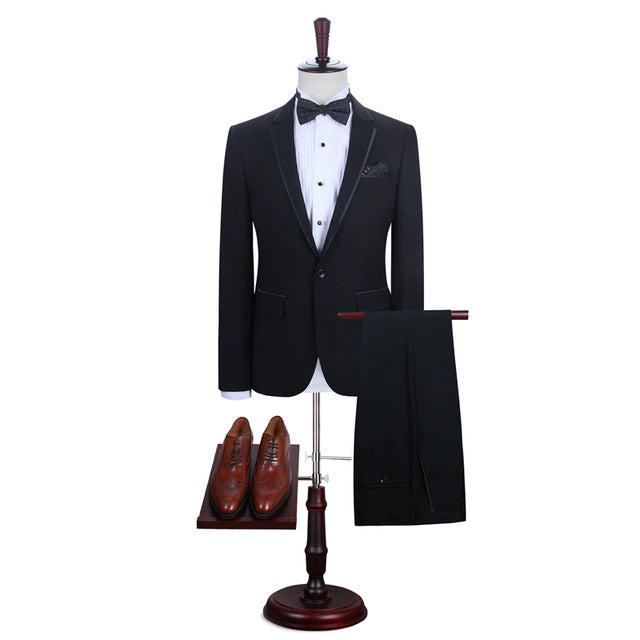 Elegant Black Prom Attire For Guys 2022 with One Button Online