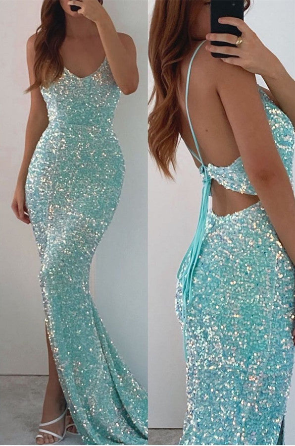 Sparkle in a Sequined Mermaid Prom Dress