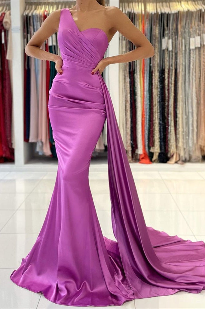 Mermaid Prom Dress With Ruffles & One Shoulder