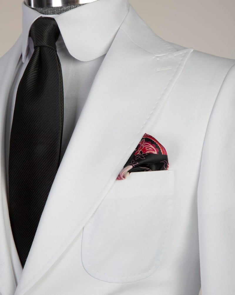 White Peaked Lapel Men Suit - Desmond Newest Business Style