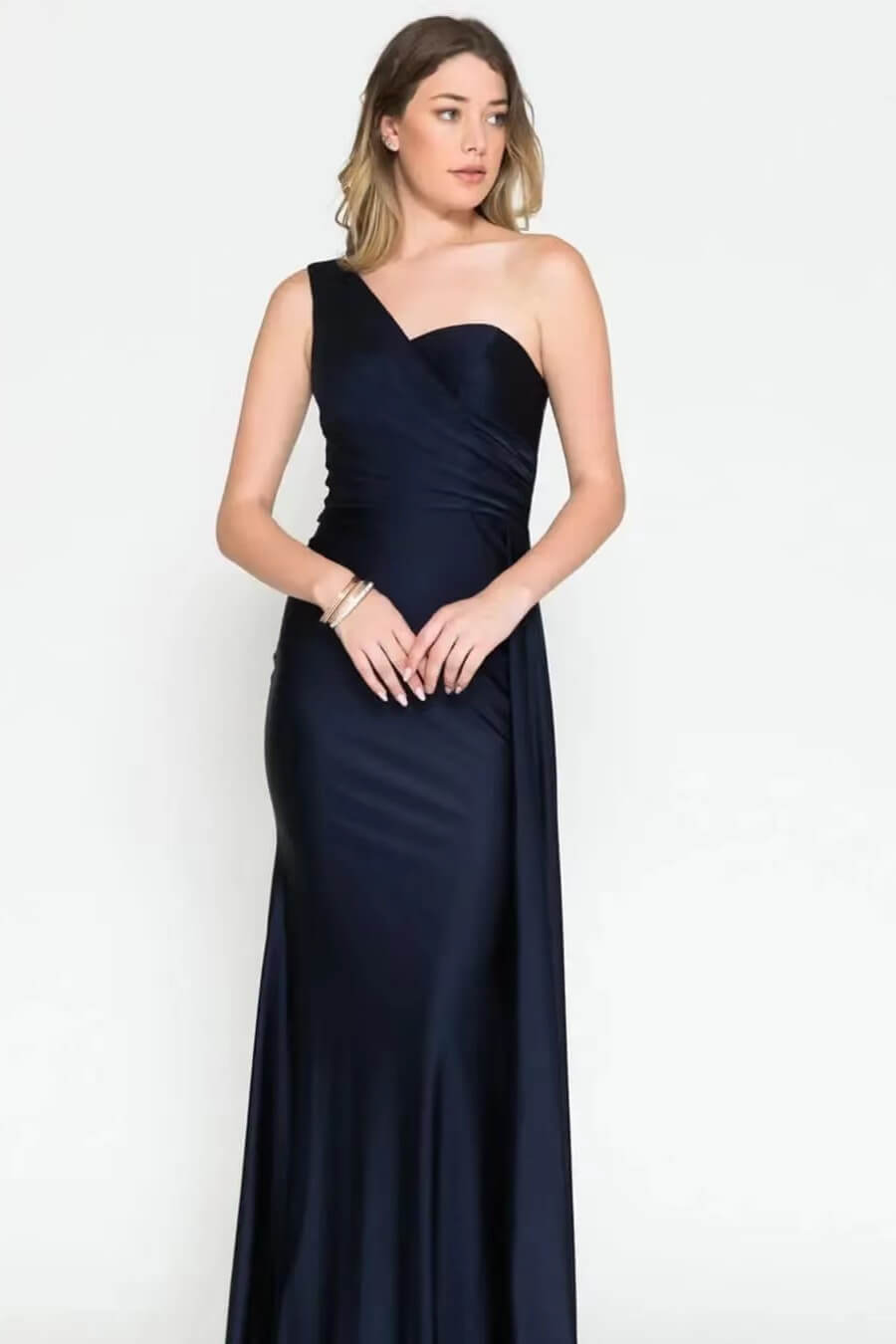 Elegant Long With Ruffles Evening Dress Sweetheart One Shoulder Online Mermaid