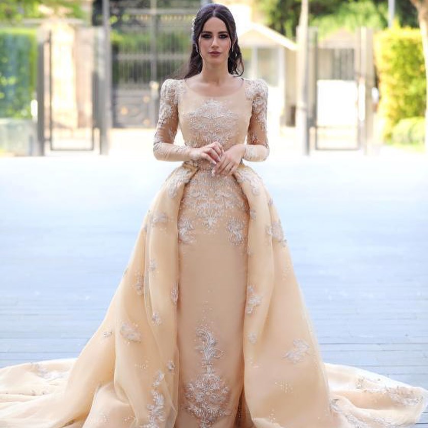 Gorgeous Long Sleeve Bateau Detachable Wedding Dress With Tulle