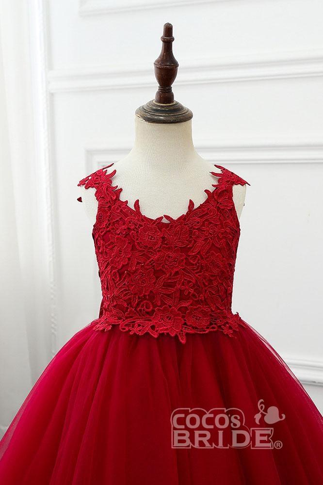 Stunning Red V-Neck Sleeveless Ball Gown Mini Dress