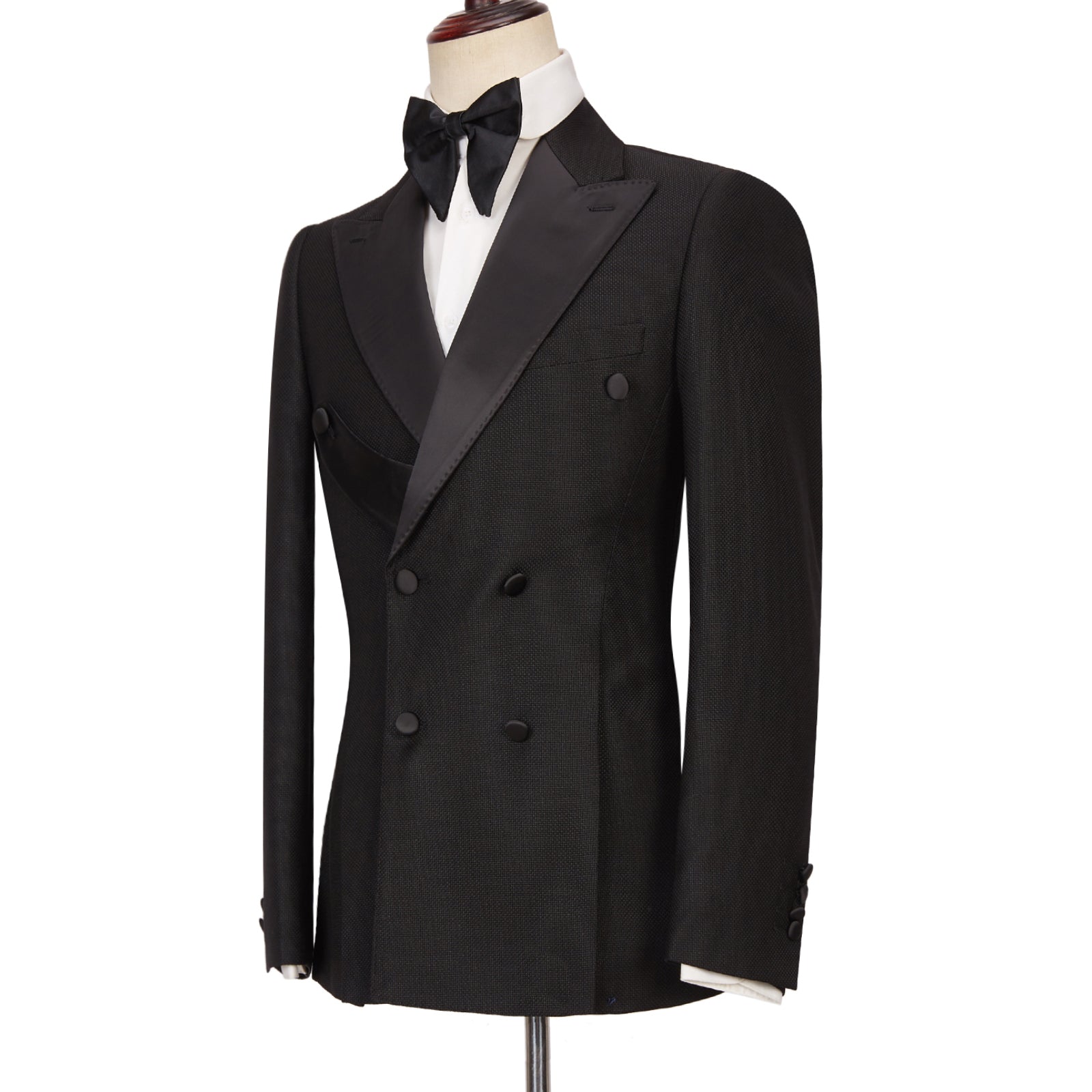Gavin Latest Design Men's Suits: Black Double Breasted Peaked Lapel Best Fitted