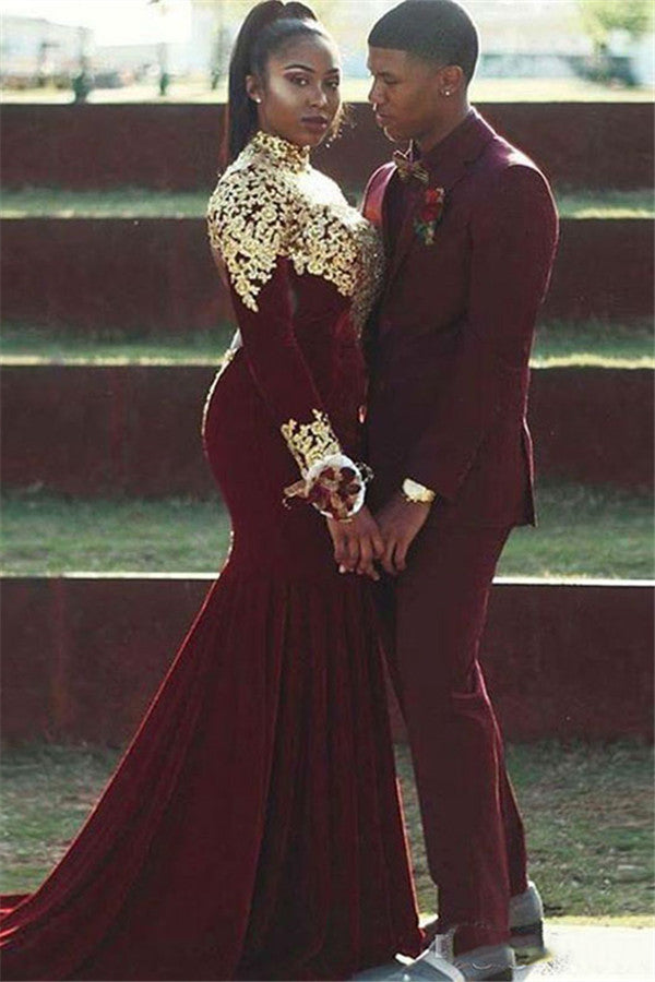 High Quality Notched Lapel Burgundy Prince Suit For Groom