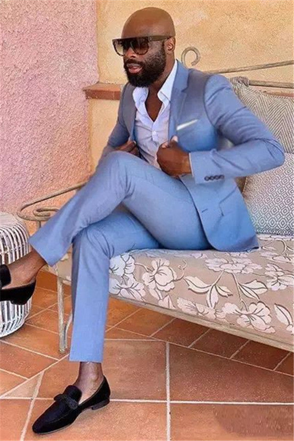 Fashion Slim Fit Business Blue Prom Suits 2022 Online