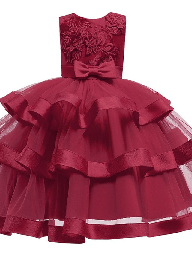 Beautiful Knee-Length Ball Gown Flower Girl Dress