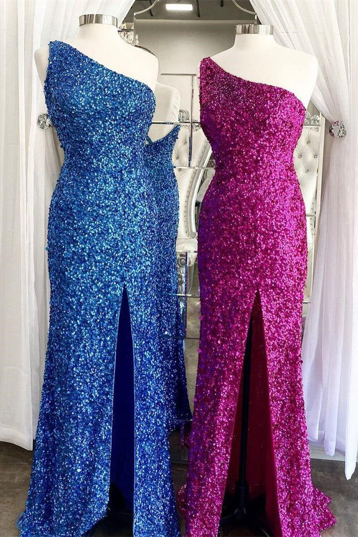 Stunning One Shoulder Mermaid Prom Dress With Split