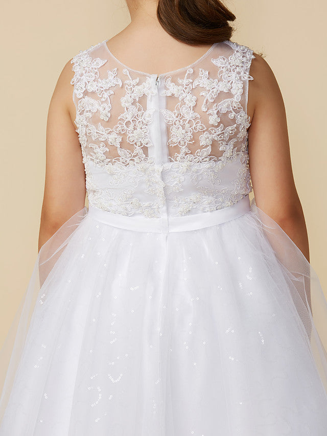 Beautiful Lace Tulle Princess Dress for Flower Girls