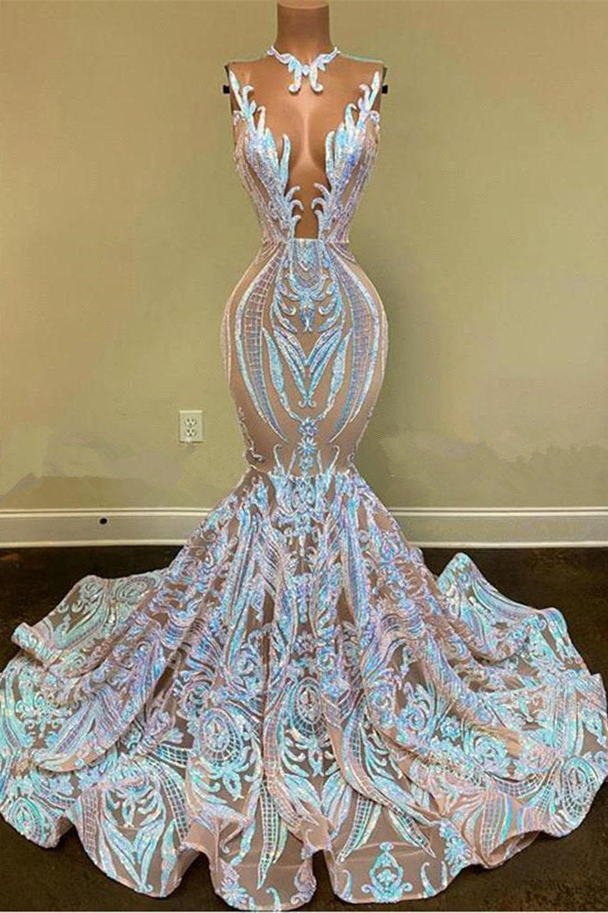 Gorgeous Long Sleeved Lace Mermaid Prom Dress