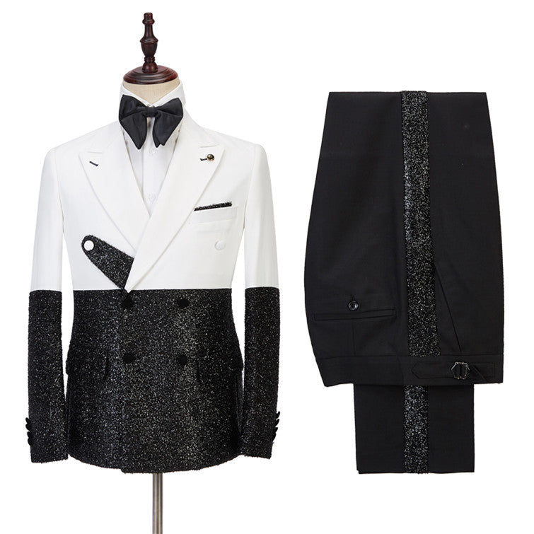 New Arrival Men's Suit - White & Sparkle Double Breasted Fashion Style Easy Fit