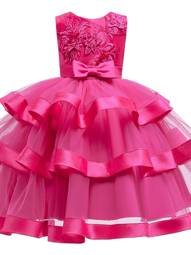 Beautiful Knee-Length Ball Gown Flower Girl Dress