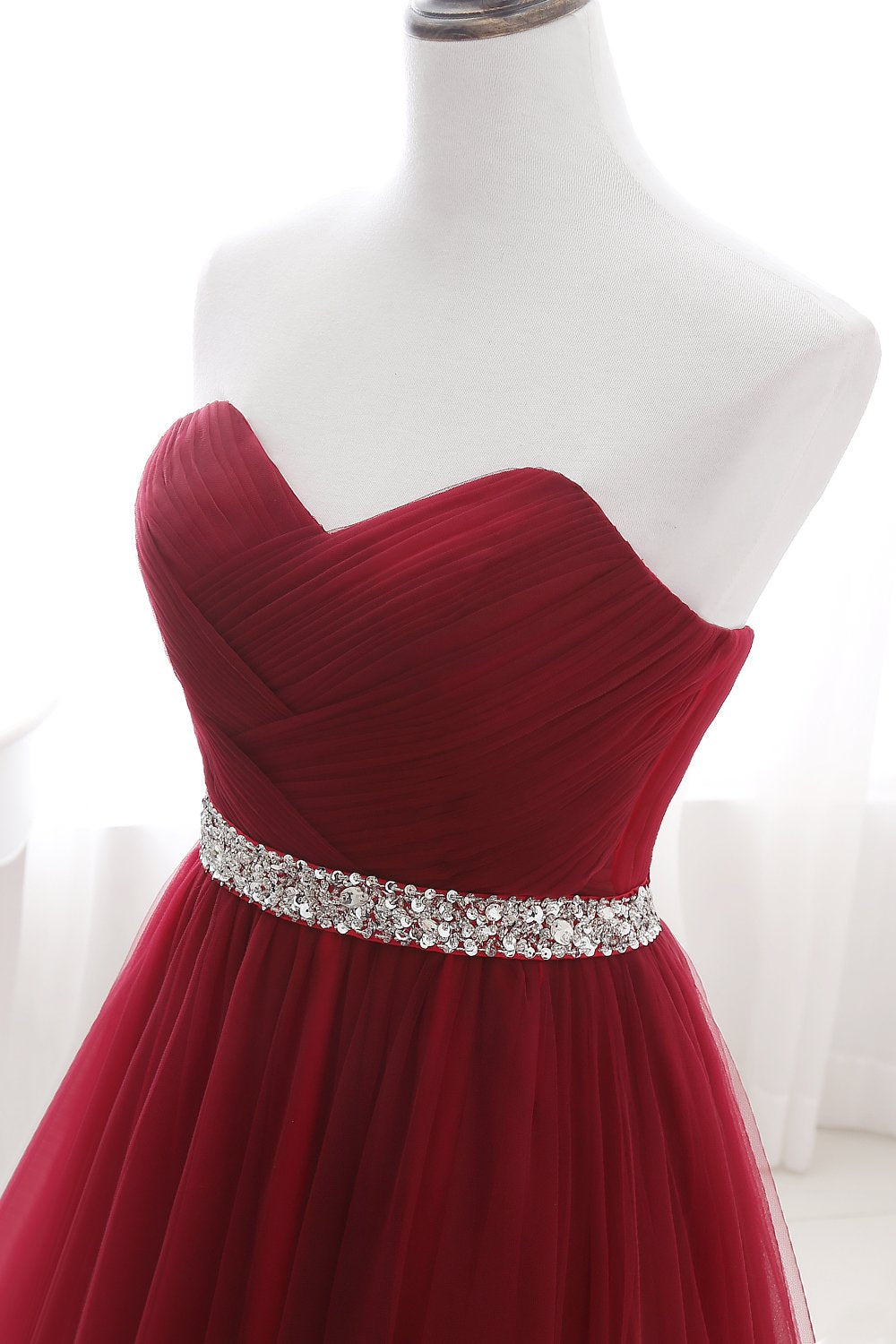 Elegant Evening Dresses Long - Burgundy Sweetheart