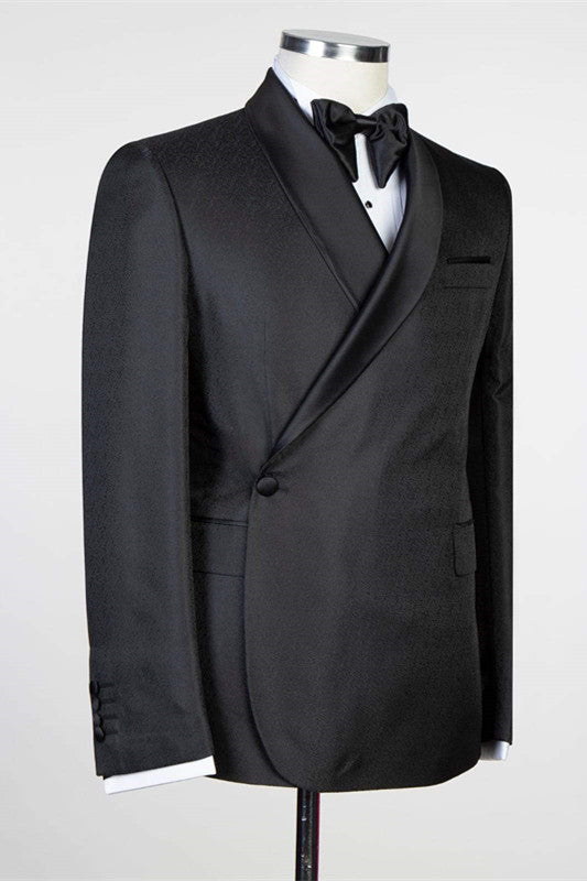 Glamorous Black Wedding Suits For Groom 2022 with Shawl Lapel