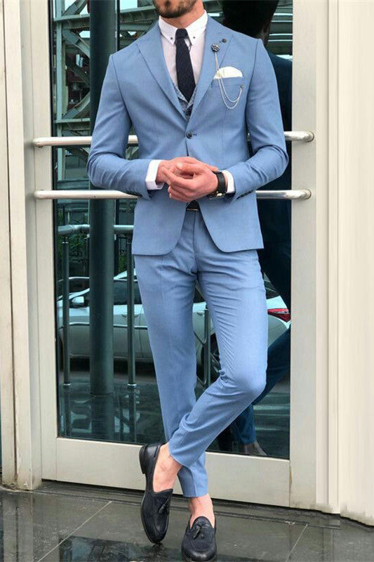 Look Elegant on Your Big Day with Classic Blue Bespoke Tuxedo Suit