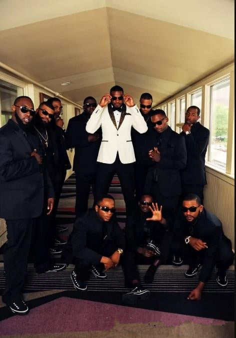 2020 Formal Jacquard Tuxedos for Men | Wedding Suits Bridegroom Mens Suits