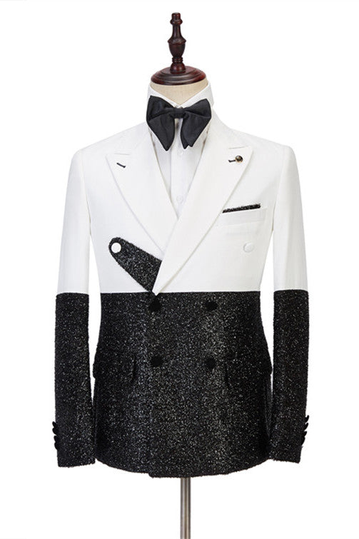 New Arrival Men's Suit - White & Sparkle Double Breasted Fashion Style Easy Fit