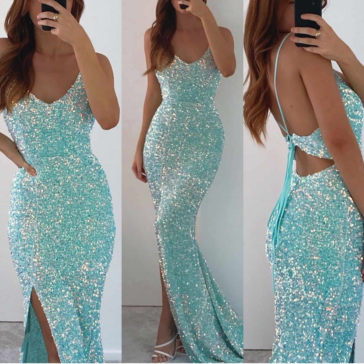 Sparkle in a Sequined Mermaid Prom Dress