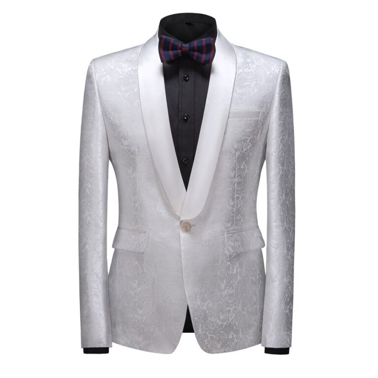 Men's Classic Slim Fit Shawl Lapel One Button Wedding Suit