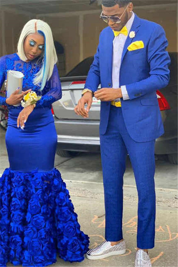 Royal Blue Party Prom Suit For Men - Notch Lapel On Sale