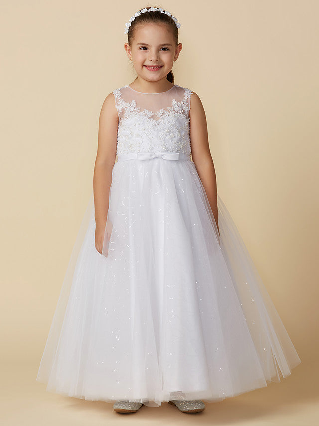 Beautiful Lace Tulle Princess Dress for Flower Girls