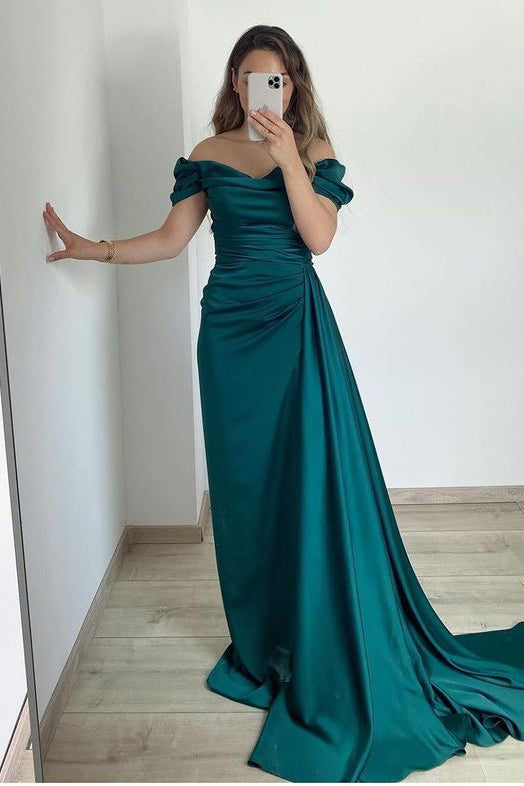 Mermaid Strapless Prom Dress with Ruffles - Off-The-Shoulder Style Online