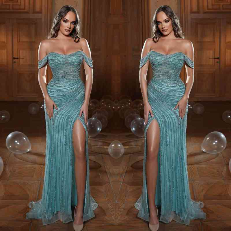 Gorgeous Off The Shoulder Mermaid Prom Dress With Appliques