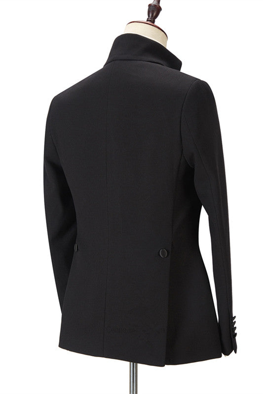 Elegant Black Ring Bearer Suits with Peaked Lapel For Best Fit