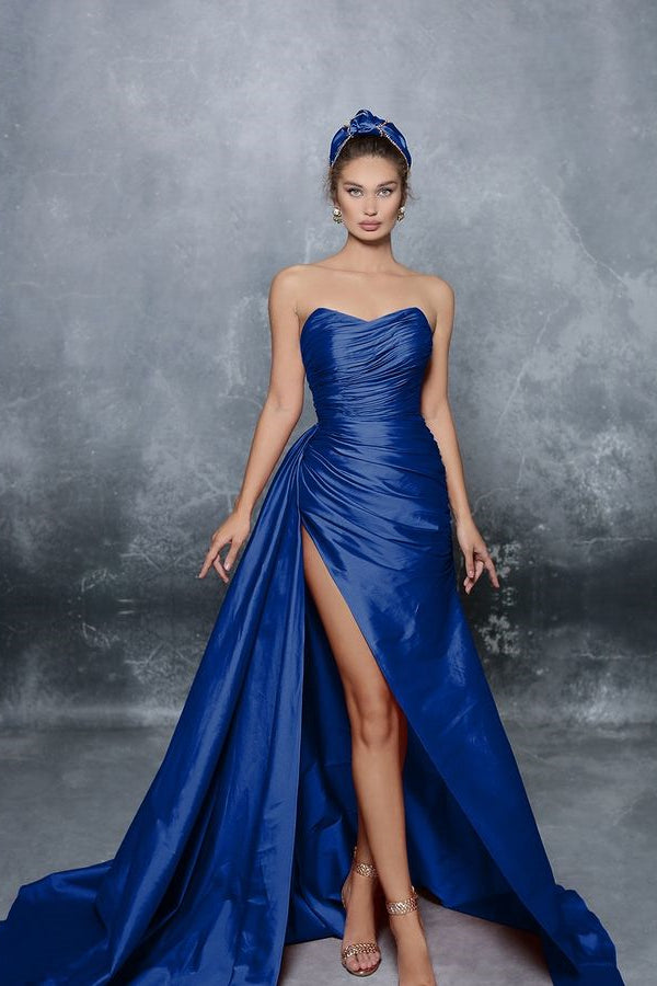 Royal Blue Sweetheart Sleeveless A Line Prom Dress