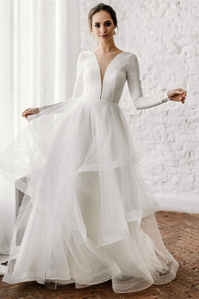 Long Sleeves Tulle Wedding Dress for Your Special Day