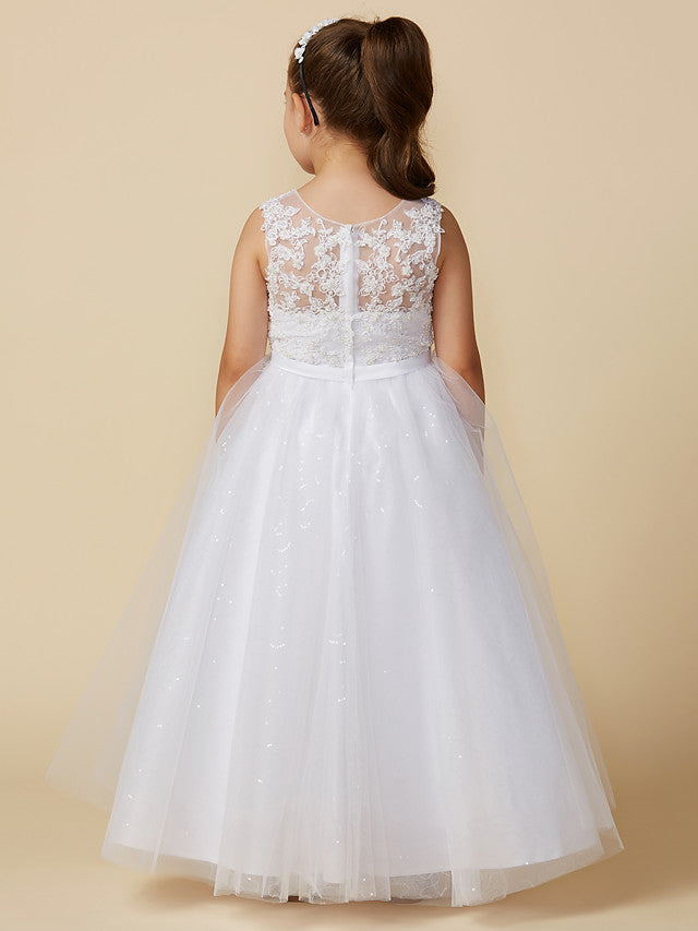 Beautiful Lace Tulle Princess Dress for Flower Girls