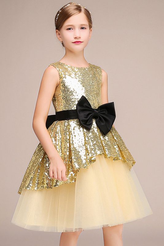 Lovely Jewel Sleeveless Flower Girl Dress with Tulle and Sequins