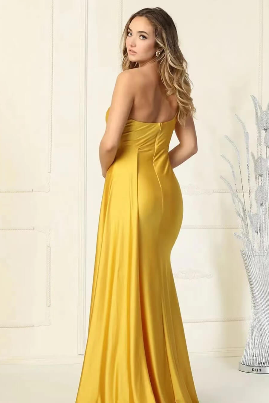 Elegant Long With Ruffles Evening Dress Sweetheart One Shoulder Online Mermaid