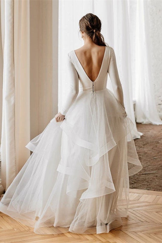 Long Sleeves Tulle Wedding Dress for Your Special Day