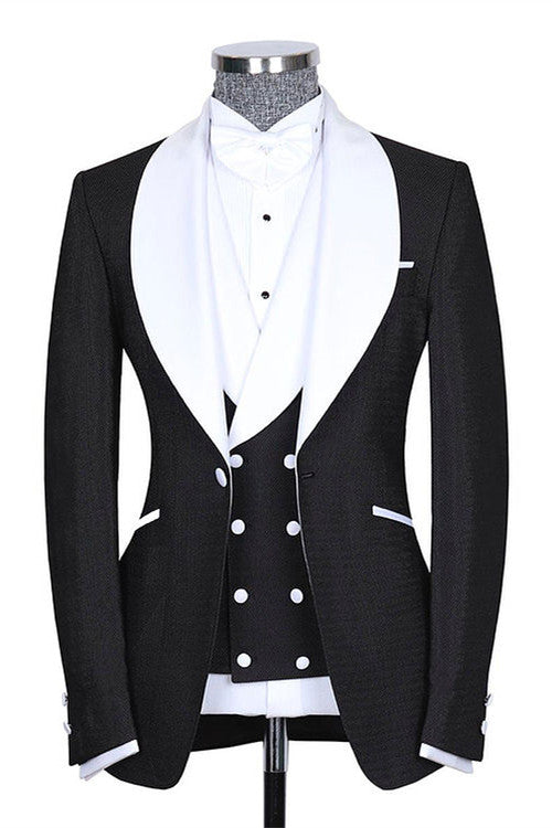 New Arrive Black Shawl Lapel Beach Wedding Suits For Groom