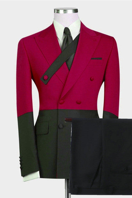 Red Bested Fitted Men's Wearhouse Wedding Suits for the Fashion-Forward Man