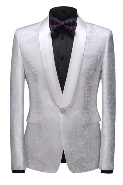 Men's Classic Slim Fit Shawl Lapel One Button Wedding Suit